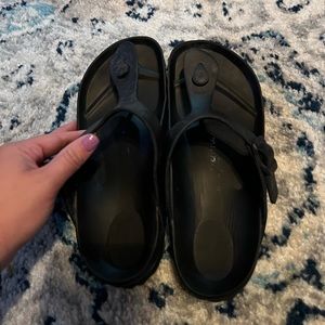 Rubber Birkenstocks black size 37